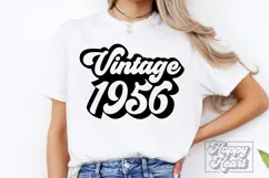 Retro Vintage 1956 SVG PNG - Hello Seventy - 70th Birthday Product Image 2