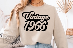 Retro Vintage 1966 SVG PNG - Hello Sixty - 60th Birthday Product Image 2