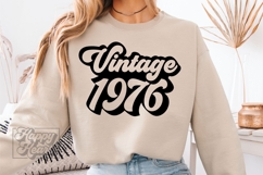 Retro Vintage 1976 SVG PNG - Hello Fifty - 50th Birthday Product Image 2