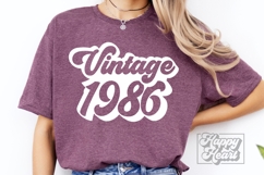 Retro Vintage 1986 SVG PNG - Hello Forty - 40th Birthday Product Image 2