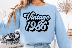 Retro Vintage 1986 SVG PNG - Hello Forty - 40th Birthday Product Image 4
