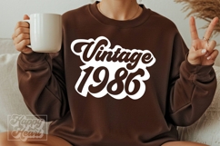 Retro Vintage 1986 SVG PNG - Hello Forty - 40th Birthday Product Image 5