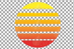 Vintage 80s distressed sunsets tropical decoration templates Product Image 13