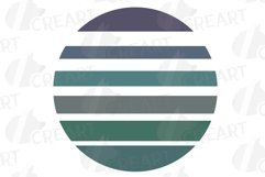 Vintage 80s distressed sunsets tropical decoration templates Product Image 10