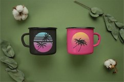 Vintage 80s distressed sunsets tropical decoration templates Product Image 2