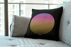 Vintage 80s distressed sunsets tropical decoration templates Product Image 8
