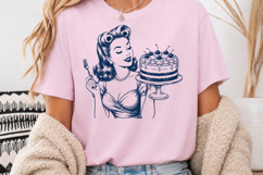 Retro Vintage Baking Woman Sublimation PNG Product Image 3