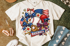 Retro Baseball USA Flag PNG, Baseball Game Day PNG, Sports Product Image 5