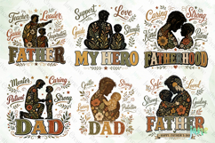 Retro Vintage Floral Father's Day PNG Bundle Product Image 5