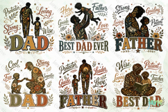 Retro Vintage Floral Father's Day PNG Bundle Product Image 7