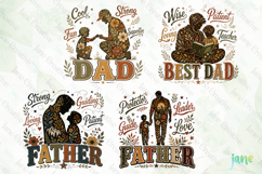 Retro Vintage Floral Father's Day PNG Product Image 1