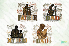 Retro Vintage Floral Father's Day PNG Product Image 1