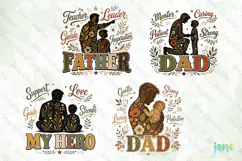 Retro Vintage Floral Father's Day PNG Product Image 1