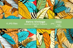 leaves digital paper, leaves pattern, leaf patterns, vintage leaf, colorful leaves, tumbler wraps,