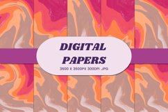 Retro Vintage Liquid 6 Digital Paper Background Product Image 1