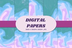 Retro Vintage Liquid 8 Digital Paper Background Product Image 1