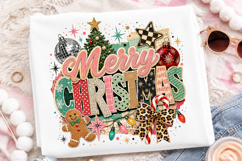 Retro Vintage Merry Christmas PNG Product Image 2
