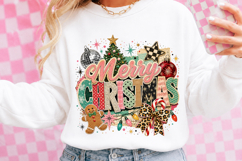 Retro Vintage Merry Christmas PNG Product Image 3