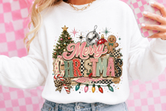Retro Vintage Merry Christmas PNG Product Image 3