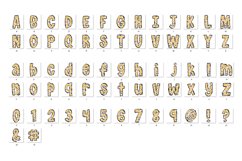 Boho Doodle Alphabet Retro Vintage Letters Sublimation Shirt Product Image 3