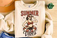 Summer Vibes PNG, Retro Summer, Beach PNG, Hello Summer PNG Product Image 3
