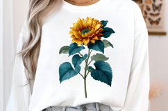 Retro Vintage Sunflowers Cliparts Product Image 3