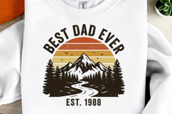 Retro Vintage Sunset Dad PNG Product Image 1