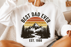 Retro Vintage Sunset Dad PNG Product Image 3