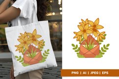 Envelope with Yellow Starflowers Inside, Sublimation Design Product Image 1