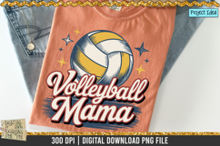 Vintage Volleyball Mama is a professional design that is available at 300dpi PNG to use for Sublimation, iron-on transfer, DTG Printing and normal printing.