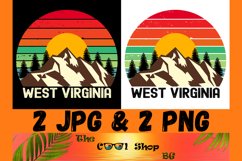 Retro West Virginia Vintage Sublimation Png, West Virginia Product Image 1