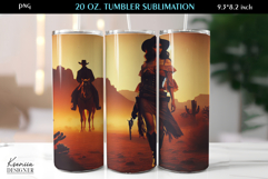 Western|Vintage Cowgirl|Free Spirit Woman|Tumbler Wrap Product Image 1