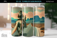 Western|Vintage Cowgirl|Free Spirit Woman|Tumbler Wrap Product Image 1