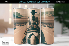 Western|Vintage Cowgirl|Free Spirit Woman|Tumbler Wrap Product Image 1