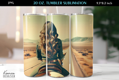 Western|Vintage Cowgirl|Free Spirit Woman|Tumbler Wrap Product Image 1