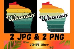 Retro Wisconsin Vintage Sublimation Png, Wisconsin Sunset Product Image 1