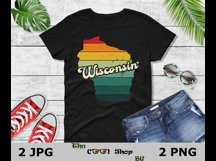 Retro Wisconsin Vintage Sublimation Png, Wisconsin Sunset Product Image 2
