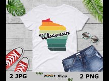 Retro Wisconsin Vintage Sublimation Png, Wisconsin Sunset Product Image 3