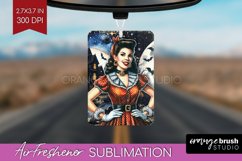 Witch Air Freshener PNG - Retro Halloween PNG Sublimation Product Image 1