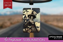 Witch Air Freshener PNG - Retro Halloween PNG Sublimation Product Image 1
