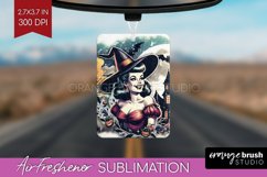 Witch Air Freshener PNG - Retro Halloween PNG Sublimation Product Image 1