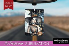 Witch Air Freshener PNG - Retro Halloween PNG Sublimation Product Image 1