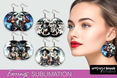 Retro Witch Earrings PNG - Halloween Earrings Sublimation Product Image 1