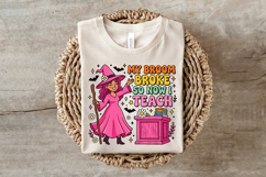 Retro Witch Teacher Halloween PNG Product Image 3
