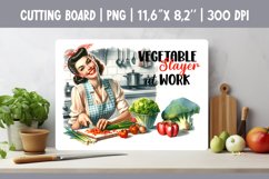 Funny Kitchen Quotes Cutting Board Sublimation Vintage Retro Product Image 1