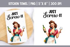 Sarcastic Funny Quotes Kitchen Towel Sublimation Design PNG Product Image 1