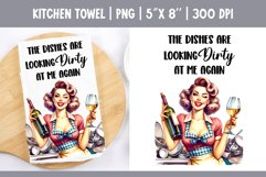 Sarcastic Funny Quotes Kitchen Towel Sublimation Design PNG Product Image 1
