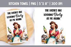 Sarcastic Funny Quotes Kitchen Towel Sublimation Design PNG Product Image 1