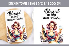 Sarcastic Funny Quotes Kitchen Towel Sublimation Design PNG Product Image 1