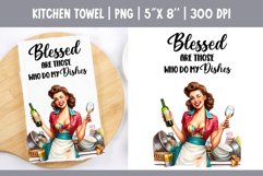 Sarcastic Funny Quotes Kitchen Towel Sublimation Design PNG Product Image 1